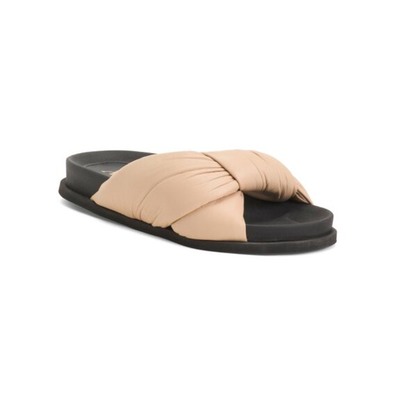 ALTA Nude Made In Colombia Olivia Puffy Flat Sandals - Picture 1 of 2